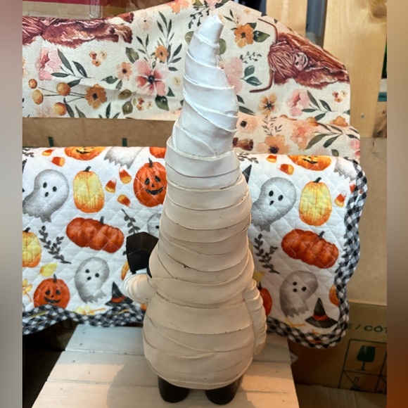 Halloween Gnome Figurine- Black and White - Picture 2 of 3